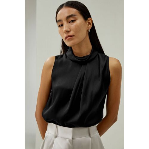 Lilysilk Top Soie Femme Sensation Luxueuse Soie De Mûrier De Haute Qualité Naturellement Antibactériens Simple Et Classique Noir L