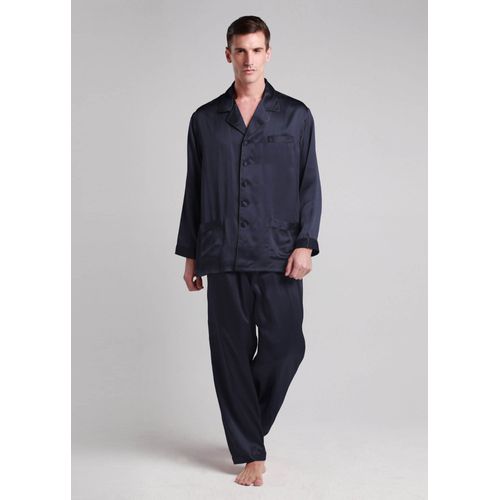 Lilysilk Pyjama En Soie Homme M Bleu Marine