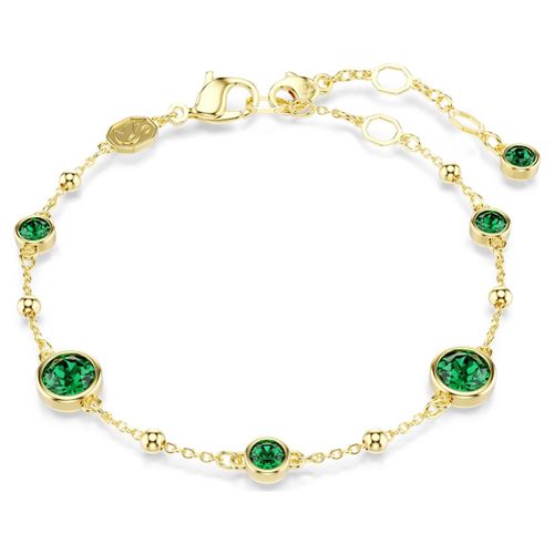 Bracelet Imber, Taille Ronde, Vert, Placage De Ton Or