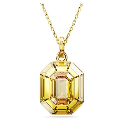Pendentif Lucent, Forme Octogonale, Jaune, Placage De Ton Or
