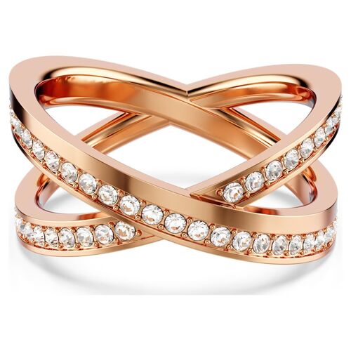 Bague Delta, Taille Ronde, Blanche, Placage De Ton Or Rosé