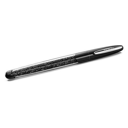 Stylo Roller Crystalline Nova, Noir, Métal Chromé