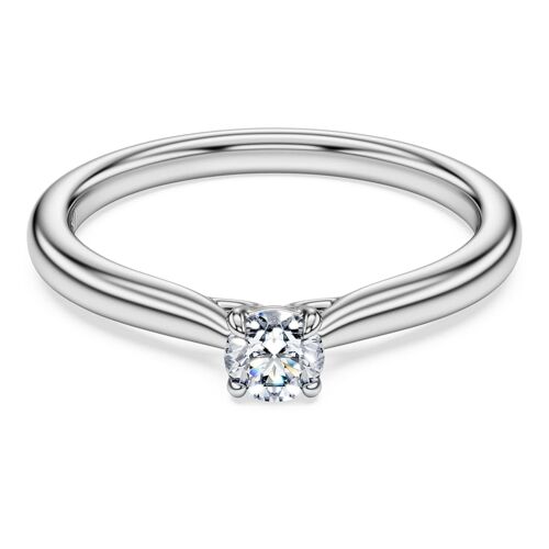 Bague Solitaire Eternity, Diamants De Synthèse 0,25 Ct Tw, Forme Ronde, Argent Sterling