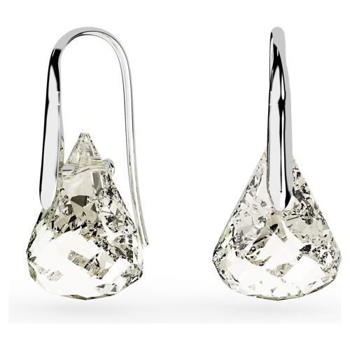 Pendants D'oreilles Lunar, Grises, Métal Rhodié