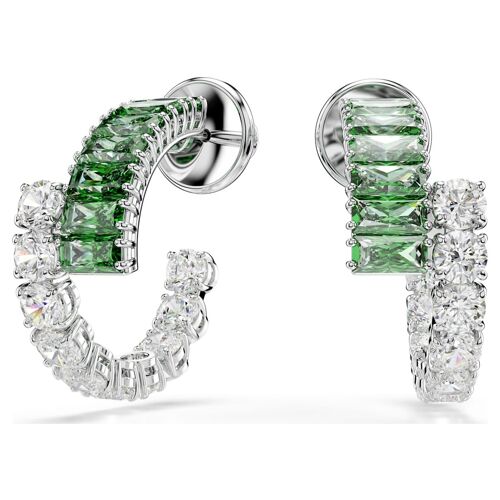 Anneaux D'oreilles Matrix, Tailles Variées, Vertes, Métal Rhodié