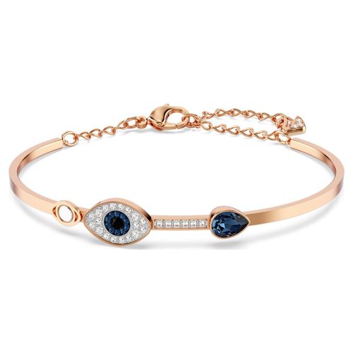 Bracelet-Jonc Symbolica, ?Il Porte-Bonheur, Bleu, Finition Mix De Métal