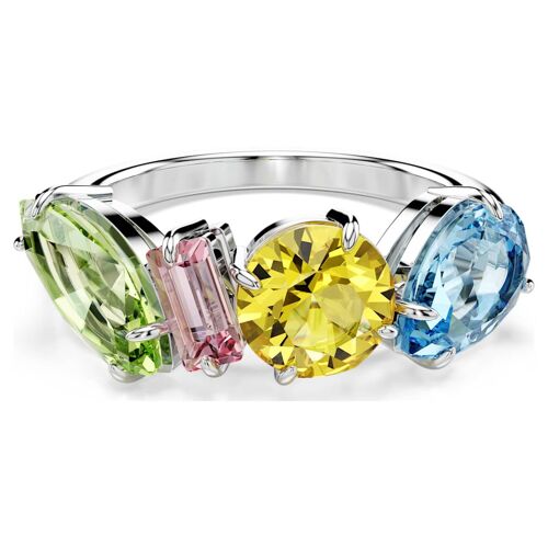 Bague Gema, Tailles Variées, Multicolore, Métal Rhodié