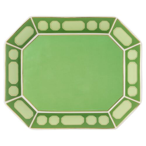 Plateau Signum, Porcelaine, Large, Vert