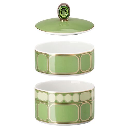 Boîte Signum, Porcelaine, Petit, Verte