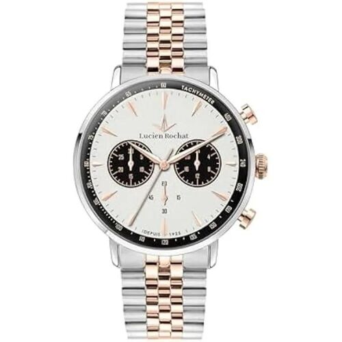 Montre Homme - Lucien Rochat - Garon - Chronographe - Acier Pvd Or Rose - 41mm