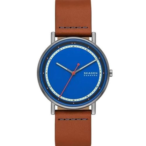Montre - Skagen - Skw6899 - Cuir Marron - Résistant À L'eau 5 Bar - Boîtier Gun 40 Mm