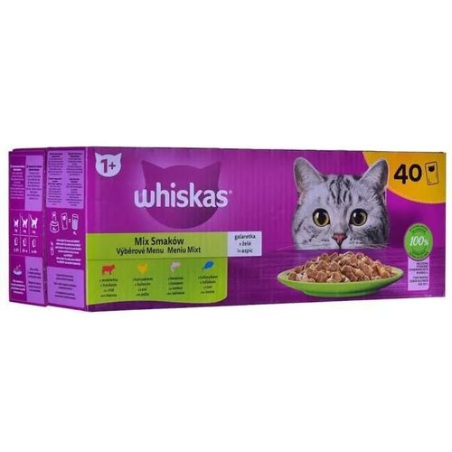 Pâtée Pour Chat - Whiskas - Ueber Srl Core Sel. Ass. - 40 X 85 G - Adulte - Moyen