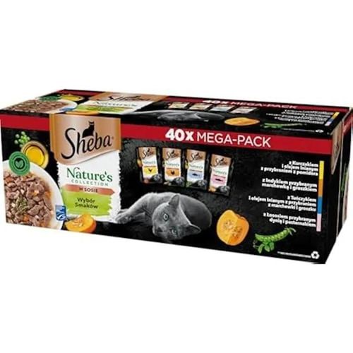 Pâtée Pour Chats Adultes En Sauce Sheba Sachet Nature's Collection - 40 X 85 G