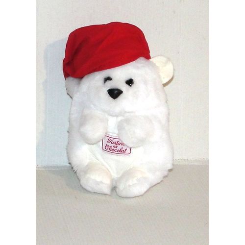 Herisson Blanc Bonnet Rouge Pere Noel Doudou Peluche Tartine Et Chocolat 16cm
