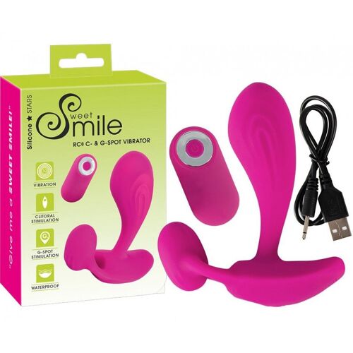 Vibromasseur Usb Télécommandé Triple Stimulation Smile