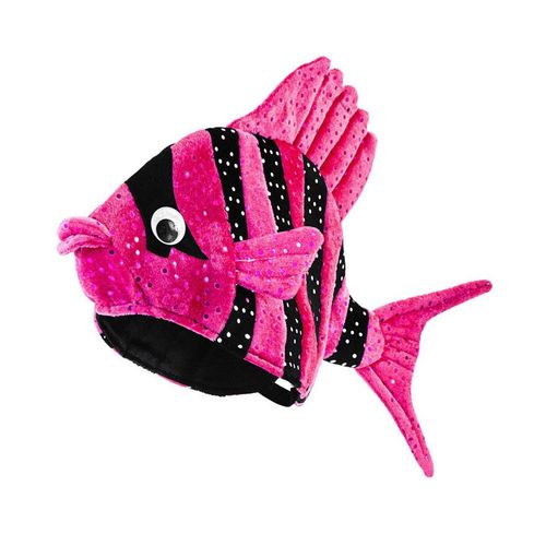 Chapeau Poisson Rose À Rayures