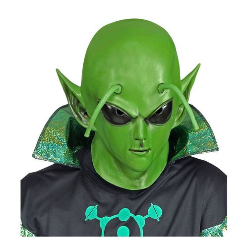 Masque Extraterrestre Vert Avec Antennes