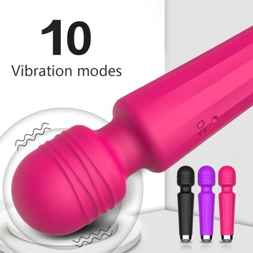 Mini Microphone Vibrateur À Forte Vibration, 10 Modes, Chargeur Usb, Masseur Corporel Portatif, Clitoris, Point G, Jouets Sexuels Pour Femmes Black