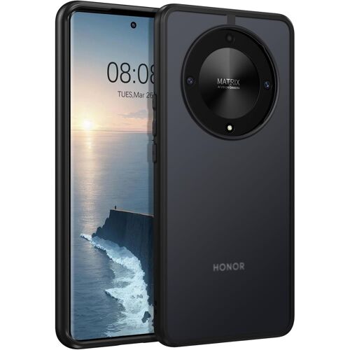 Coque Honor Magic 6 Lite, Case Translucide Magic 6 Lite Antichoc, Mat Coque de Téléphone Honor Magic 6 Lite, Etui Fin PC Protection, Noir