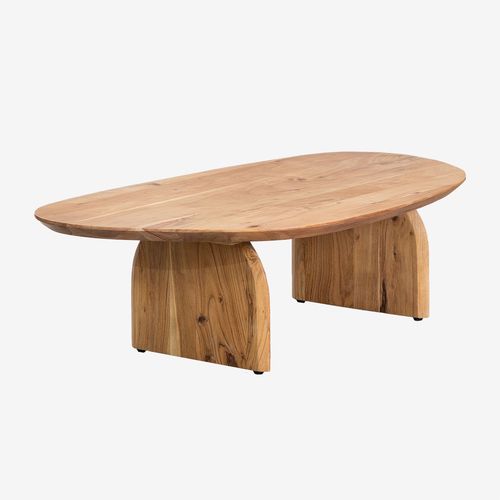 Table Basse En Bois D'acacia Bedum (135x80 Cm) Bois Naturel