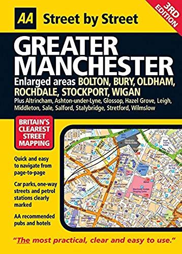 Aa Street By Street Greater Manchester: Enlarged Areas: Bolton, Bury, Oldham, Rochdale, Stockport, Wigan Plus Altrincham, Ashton-Under-Lyne, Glossop,