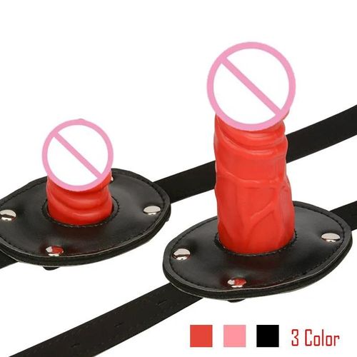 Gros Gode En Cuir À Bouche Ouverte Pour Couples, Gag Pénis, Prise Orale, Fétiche Bsie M, Produits Pour Adultes, Contraintes De Bondage, Jouets Sexuels, 3 Documents Large Red