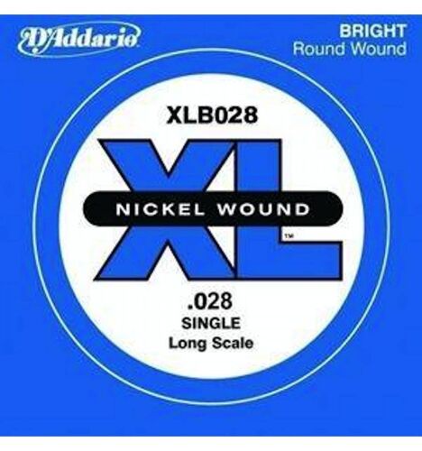D'addario Xlb028 - Corde Au Détail Nickel Long 028 Basse Électrique