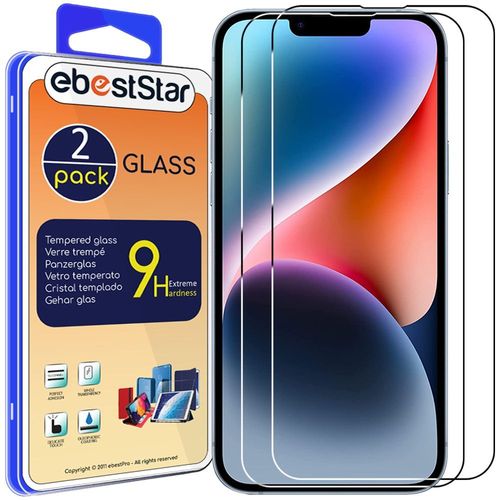 ebestStar - {Pack x2} Verre trempé iPhone 14 Plus Film Protection Ecran anti-rayure, pose sans bulles [Dimensions PRECISES Smartphone : 160.8 x 78.1 x 7.8 mm, écran 6.7'']