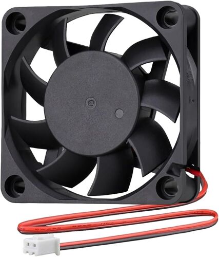 Ventilateur de refroidissement haute vitesse DC 12V sans brosse 60 x 60 x 15 mm, 6 cm, 0,16A, 2 fils pour PC