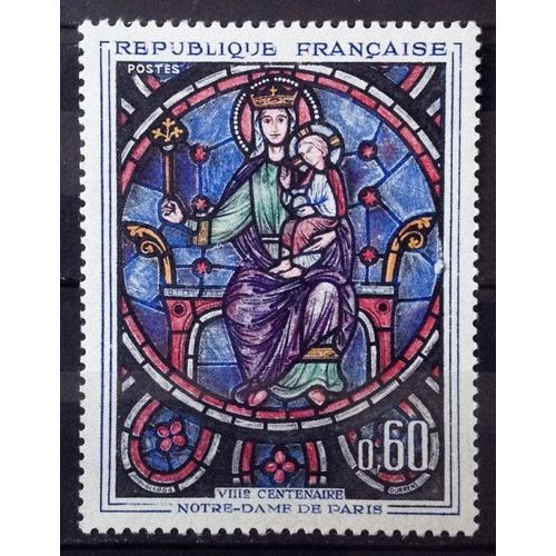 Rose Ouest Cathédrale Notre-Dame De Paris 0,60 (Impeccable N° 1419) Neuf** Luxe (= Sans Trace De Charnière) - France Année 1964 - N27055