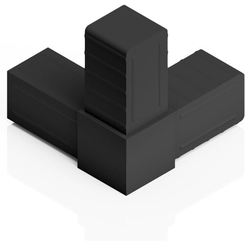 KALANKA-Connecteur de tuyau pour tubes carrés (raccord de tuyau 3 voies 3 dimensions, 20 x 20 x 1,5 mm)