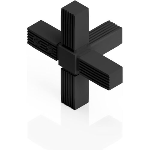 KALANKA-Connecteur de tuyau pour tubes carrés 25 x 25 x 1,5 mm (raccord de tuyau 3 dimensions, 5 voies, 1 pièce)