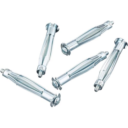 Chevilles Métalliques à Expansion avec Vis M5 Ø 5 x 75mm Jeu de 10 Pièces M16206-XJ Gris