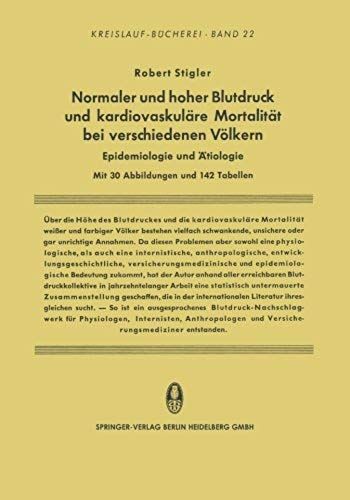 Normaler Und Hoher Blutdruck Und Kardiovaskuläre Mortalität Bei Verschiedenen Völkern