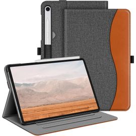 Coque Pour Samsung Galaxy Tab S10 Lite 10.9 Pouces 2025 Et Galaxy Tab S10 Fe/S9 Fe 10.9¿/S9 11¿, Housse Multipositions, Etui Avec Poche De Document, Sommeil/Réveil Auto, Gris Denim