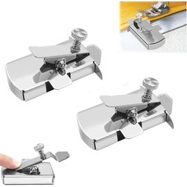 2 Pièces Guide de Couture Magnétique, Guides en Acier Inoxydable Pièces de Machine à Coudre Guide D'ourlet, Outil D'instructions de Fixation Multifonction