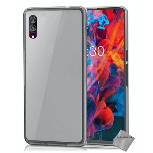 Housse etui coque pochette silicone gel fine pour Archos Diamond + film ecran - BLANC TRANSPARENT