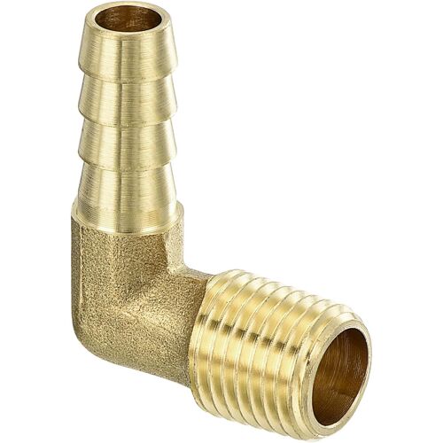 KALANKA-Raccord Coude en Laiton pour Tuyau Barbelé 5/16"" Barbx1/4"" Mâle NPT 90 Degrés Raccord de Tuyau en Laiton pour Eau, Carburant, Air