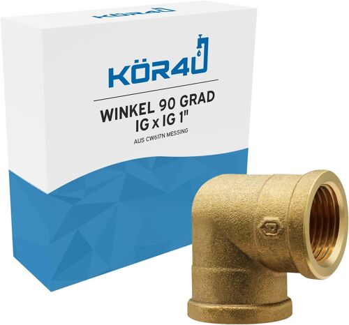 KALANKA-Coude 90° IG/IG 1"" en laiton coudé pour la maison et le jardin, adapté à l'eau potable