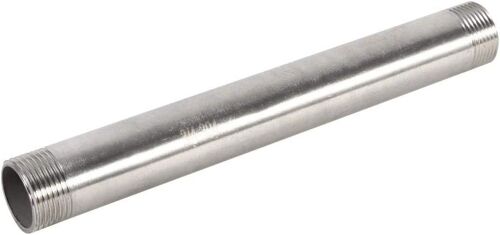 Kalanka-Bsp 3/4 "" Raccord De Tuyau En Acier Inoxydable 200mm Fileté Mâle Raccord De Tuyau Industriel Pour Tuyau D'air, Tuyau De Carburant, Décoration(Dn20=3/4)