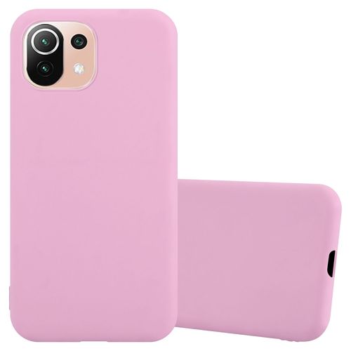 Cadorabo Housse Compatible Avec Xiaomi Mi 11 Lite (4g / 5g) / 11 Lite Ne En Candy Rose Vif - Étui De Protection En Silicone Tpu Flexible