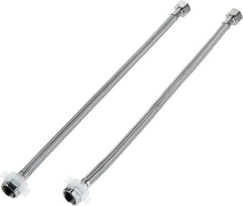 KALANKA-BOWAREPRO Lot de 2 raccords de tuyau flexible, en acier inoxydable, G1/2"" x G1/2"", tuyau blindé, flexible pour robinet, mitigeur (40 cm)