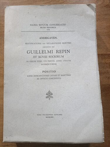Livre Guillelmi Repin Et Xcviii Sociorum Par Typis Polyglottis Vaticanis