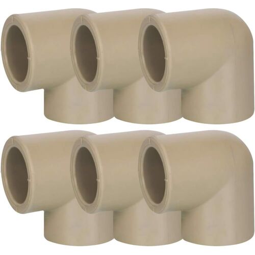 KALANKA-6 Pieces 32mm Dia 90 Degre Angle Coude Raccords de tuyaux en PPR Adaptateur Connecteur