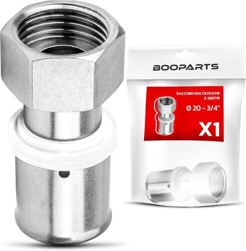 KALANKA-- raccord multicouche 20 - F3/4" (20/27) Tournant a sertir contour TH - accouplement multicouche ecrou tournant droit femelle - raccord plomberie pour tube multicouche 20