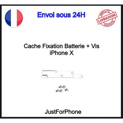 Cache Plaque Fixation Connecteur Batterie Lcd Ecouteur + Vis Pour Iphone X