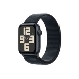 Apple Watch SE (GPS) - 2e génération - 44 mm - aluminium minuit - Montre connectée avec bracelet sport - textile - minuit - taille du poignet : 145-220 mm - 32 Go - Wi-Fi, Bluetooth - 32.9 g