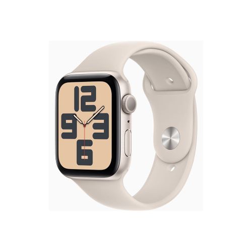 Apple Watch SE (GPS) - 2e génération - 44 mm - aluminium droit - Montre connectée avec bracelet sport - fluoroélastomère - droit - taille du bracelet : M/L - 32 Go - Wi-Fi, Bluetooth - 32.9 g