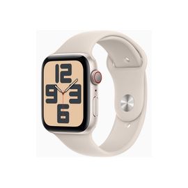 Apple Watch SE (GPS + Cellular) - 2e génération - 44 mm - aluminium droit - Montre connectée avec bracelet sport - fluoroélastomère - droit - taille du bracelet : S/M - 32 Go - LTE, Wi-Fi...