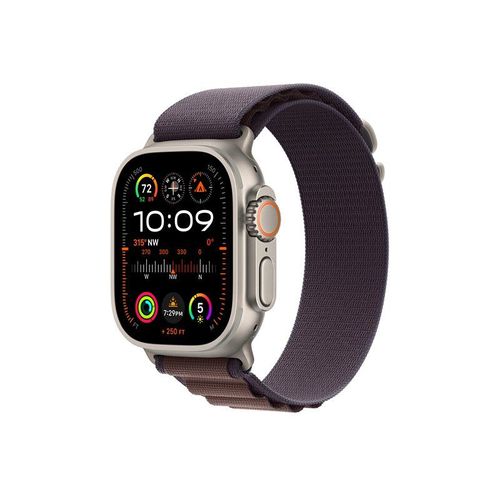 Apple Watch Ultra 2 GPS + Cellular - Boîtier Titane 49 mm - Boucle Alpine Indigo - Bracelet M